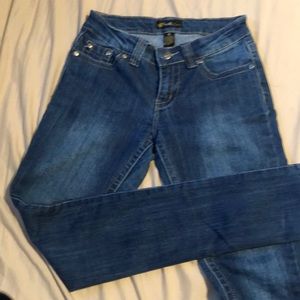 Dark wash denim jeans